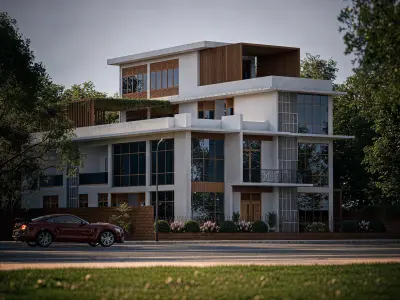 Modern Duplex villa  3D model