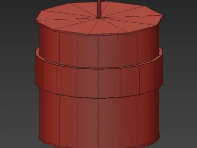 BAMBA drum pendant light with shade 3D model