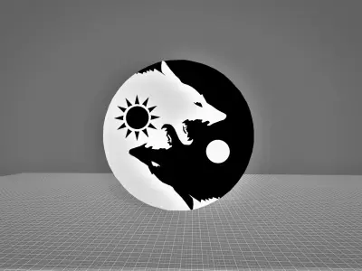 yin yang coin  Texture