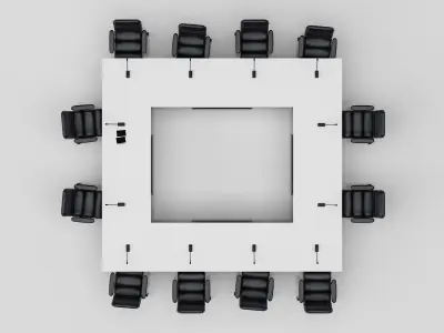 Conference Meeting Room Furniture 04 3D model