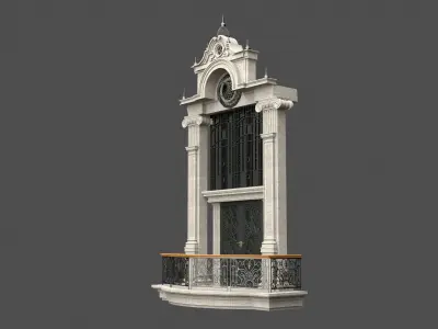 Classic Door  Windows 4 3D model