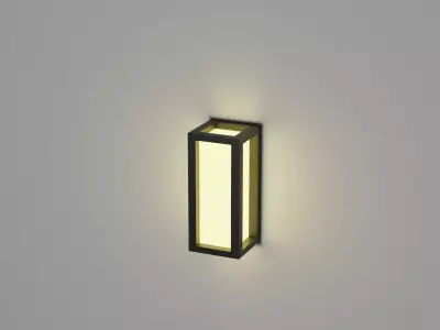 Outdoor lamp Low-poly 3D model