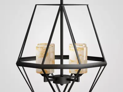 RH Whitley Chandelier Round Bronze 3D model purchase