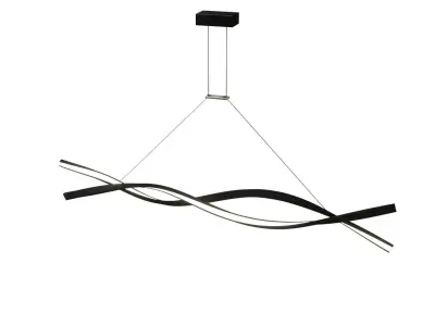 Modern Wavy Pendant Lights Low-poly 3D model