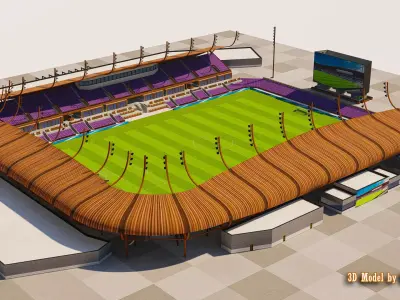 LYNN Family Stadium Louisville Low-poly 3D model