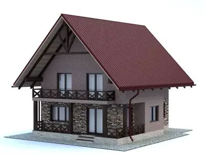Country cottage 3D model purchase