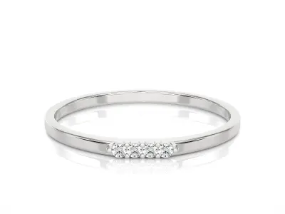 Light Minimalist Diamond Ring 3D print model