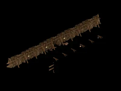 Cave - Stone Wall 01 3D model