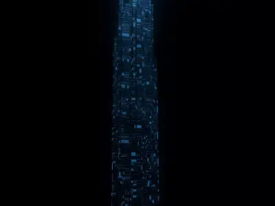 Sci fi Skyscrapers 5 3D model
