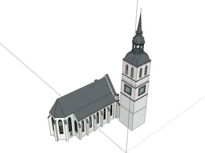 Architecture-Religion-God-Culture-Temple-0297 church with ste... 3D model