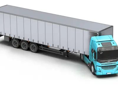 Truck 1-V5 Low-poly 3D model