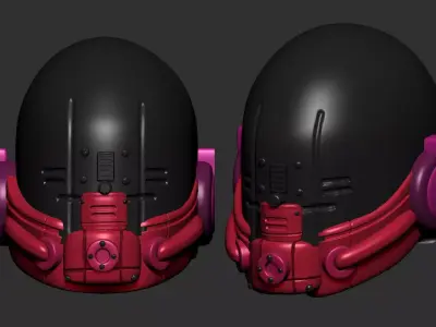 helmet high poly sculpt 3d printable ver 7 3D model 3D model 188