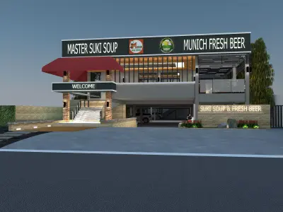 Restaurant and Bar 3D model purchase
