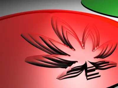 A cannabis themed door stop 3D print model