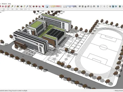 Sketchup School and University K4 3D model