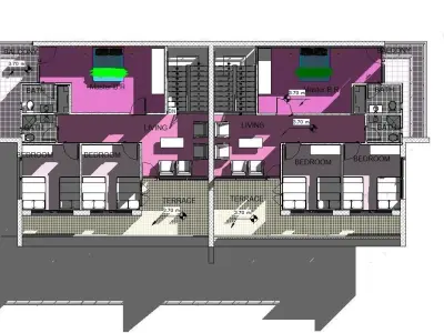 terrace house villa 3D model