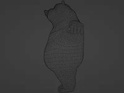 Cartoon Style Brown Bear Low-poly 3D model