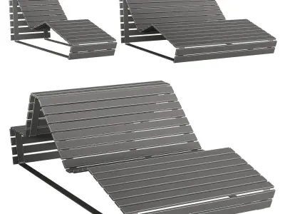 Park benches 3D model