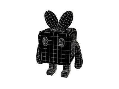 Cube Character 00001 Low-poly 3D model