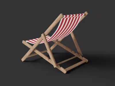 Beach Chair Low-poly 3D model