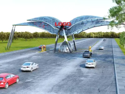 Futuristic Highway Gateway 3D model