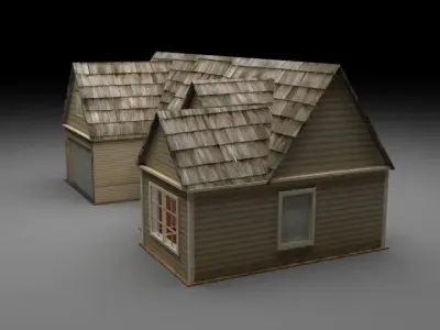 AMERICAN HOUSE Low-poly 3D model