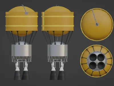 EUS - SLS second stage 3D model