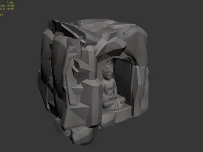 Li Village - stone material 03 3D model