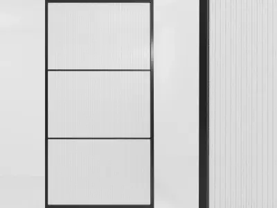 Glass partition door 54 Low-poly 3D model