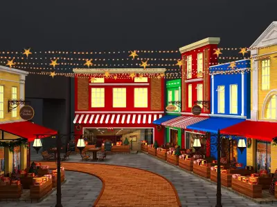 Christmas market 3d design 3D model