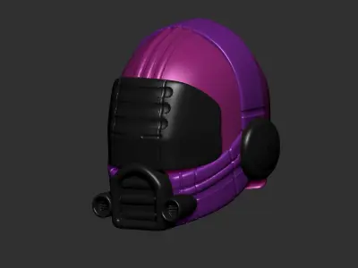helmet high poly sculpt 3d printable ver 7 3D model 3D model