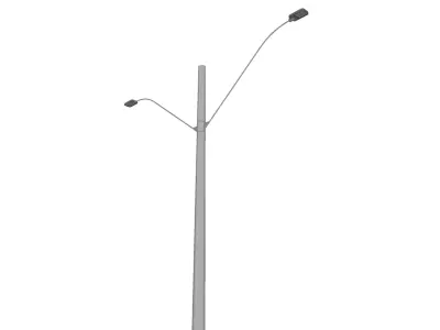 Concrete Lamp Post - Light Pole - Light Post - Street Light 09 3D model