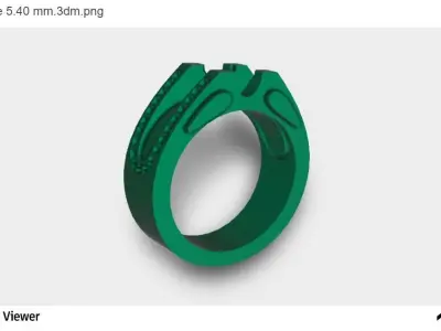 Men Ring With Diamond Cut Center 3D print model