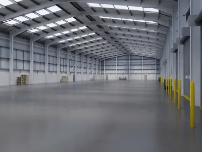 Industrial Warehouse Interior 11 Low-poly 3D model