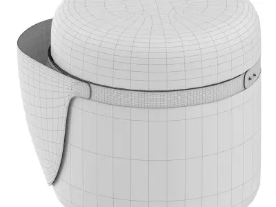 Oku Stool light 3D model