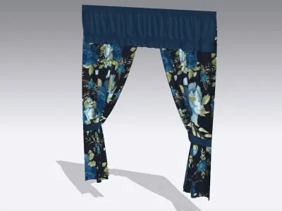 Curtain Low-poly 3D model