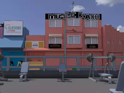 Muscle Beach Venice California  3D model