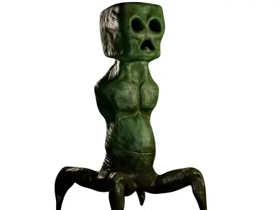 Creeper Minecraft Low-poly 3D model