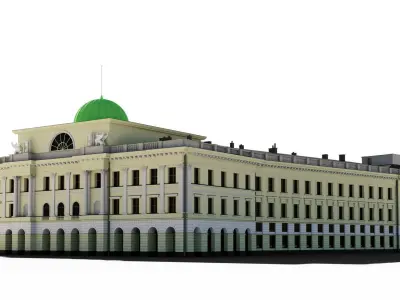 Eastern European Building 001 Low-poly 3D model