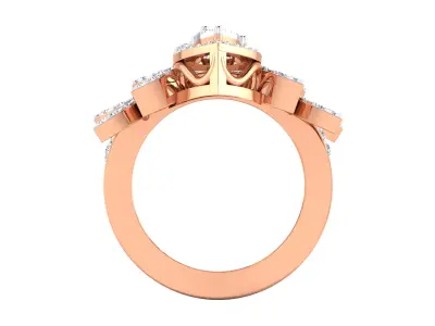  Women Ring Render 3dm STL MTL SLC JCD OBJ FBX Details 3D print model 30