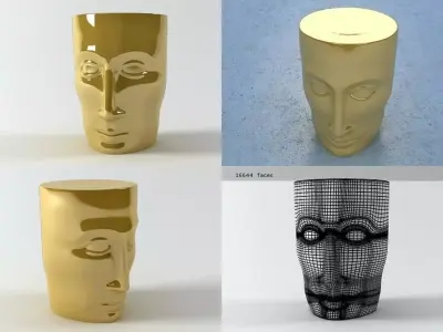 Bonze Stool 3D model