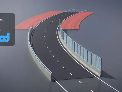 TW Street Dual Lanes 03 3D model