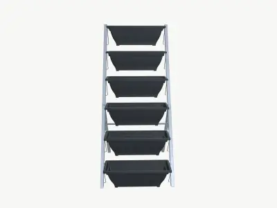 Garden shelf Low-poly 3D model