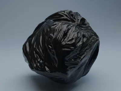 Trashbag - Big Low-poly 3D model