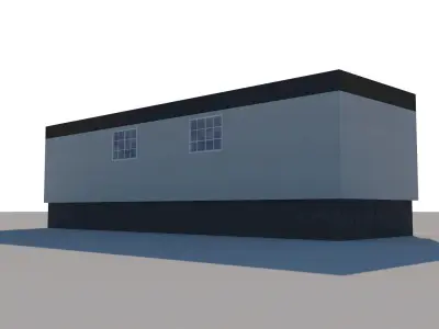 Construction Site Cabin Low-poly 3D model