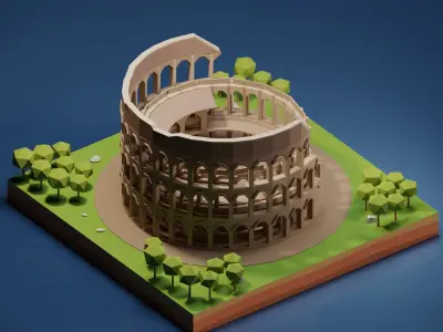 Colosseum Low-poly 3D model