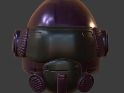 Helmet scifi military futuristic technology cyborg  Low-poly 3D model buy