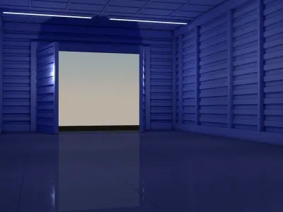 Warehouse garage door 3D model