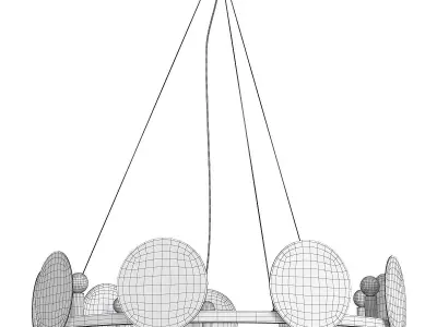 Dane Chandelier Low-poly 3D model