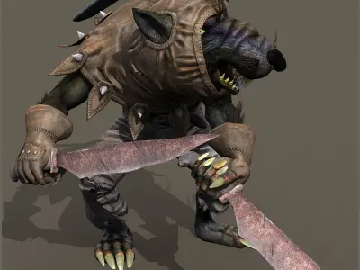 Ratkin Rogue Light Version Low-poly 3D model